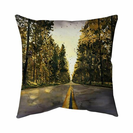 BEGIN HOME DECOR 26 x 26 in. Long Road-Double Sided Print Indoor Pillow 5541-2626-LA180